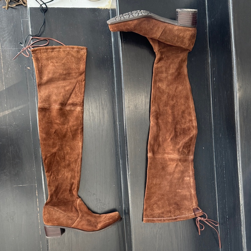 Stuart Weitzman Chestnut Suede Over-the-Knee Boots
